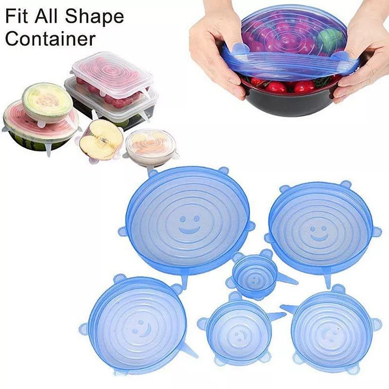 6 Pcs  Silicone Cover Lid