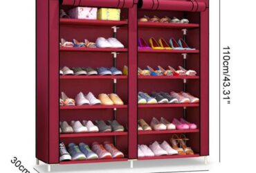 6-Tier Shoe Closet with Double Doors