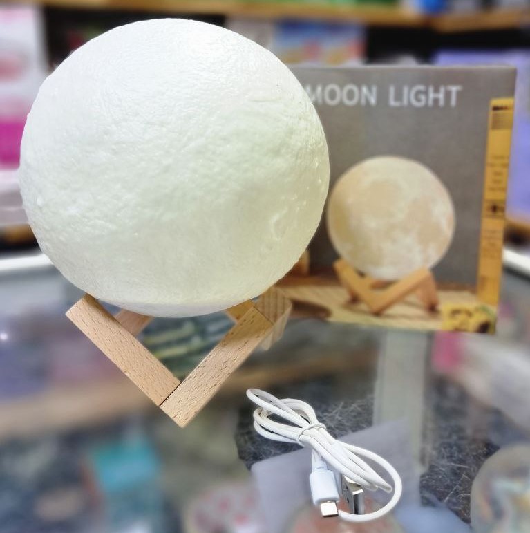 3d moon lamp rechargeable 16 couleurs