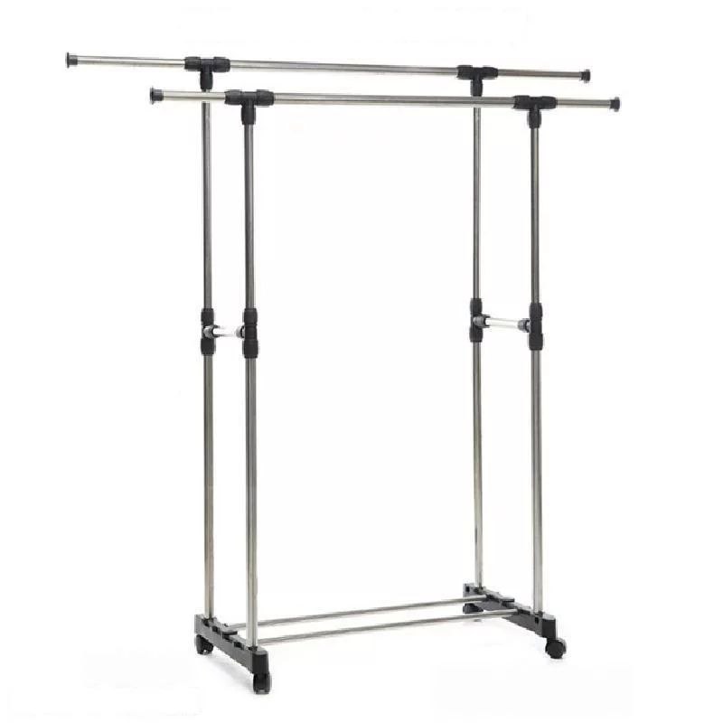 Adjustable Clothes Rack Double in inox 100%