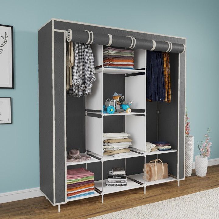 3 DOOR PORTABLE FOLDING WARDROBE