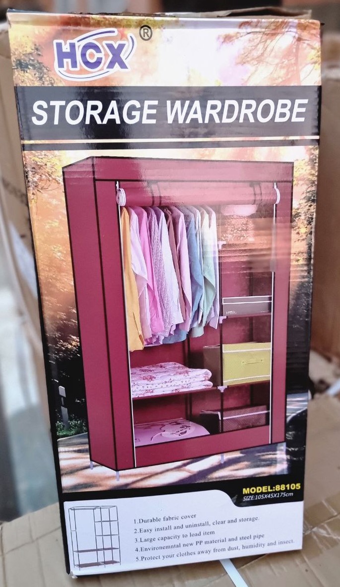 2 DOOR PORTABLE FOLDING WARDROBE