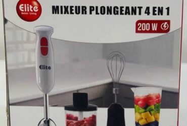 mixeur plongeant 4 en 1 en plastique