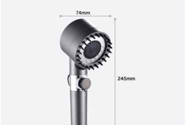 High-Pressure Shower Head with Silicone Bristles