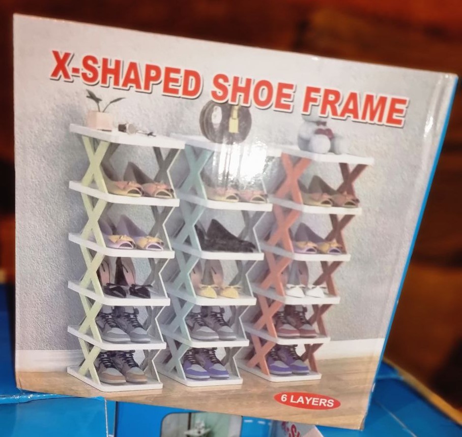 foldable X-Shaped Shoe Rack 5teir