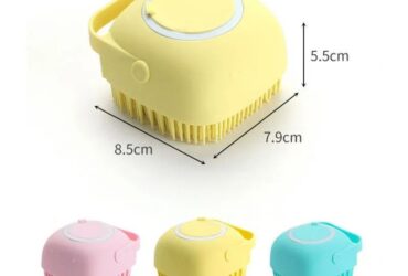 Silicone Bath Body Brush Shower Scrubber with Gel Dispenser