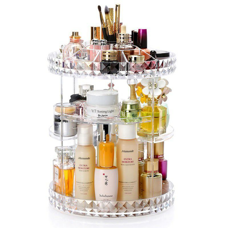 360-degree Rotating Makeup Organizer Box