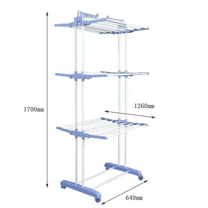 4 Tiers Adjustable Clothes Rack Clothing Clothes